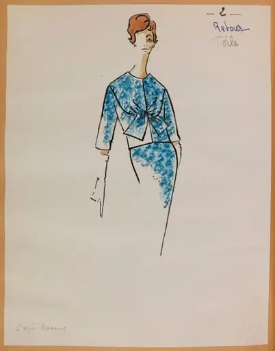 Tailleur bleu, by Carven