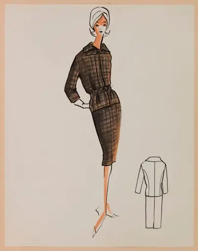Tailleur prince-de-galles marron, by Carven
