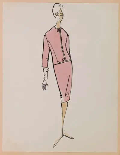 Tailleur rose pâle, by Carven