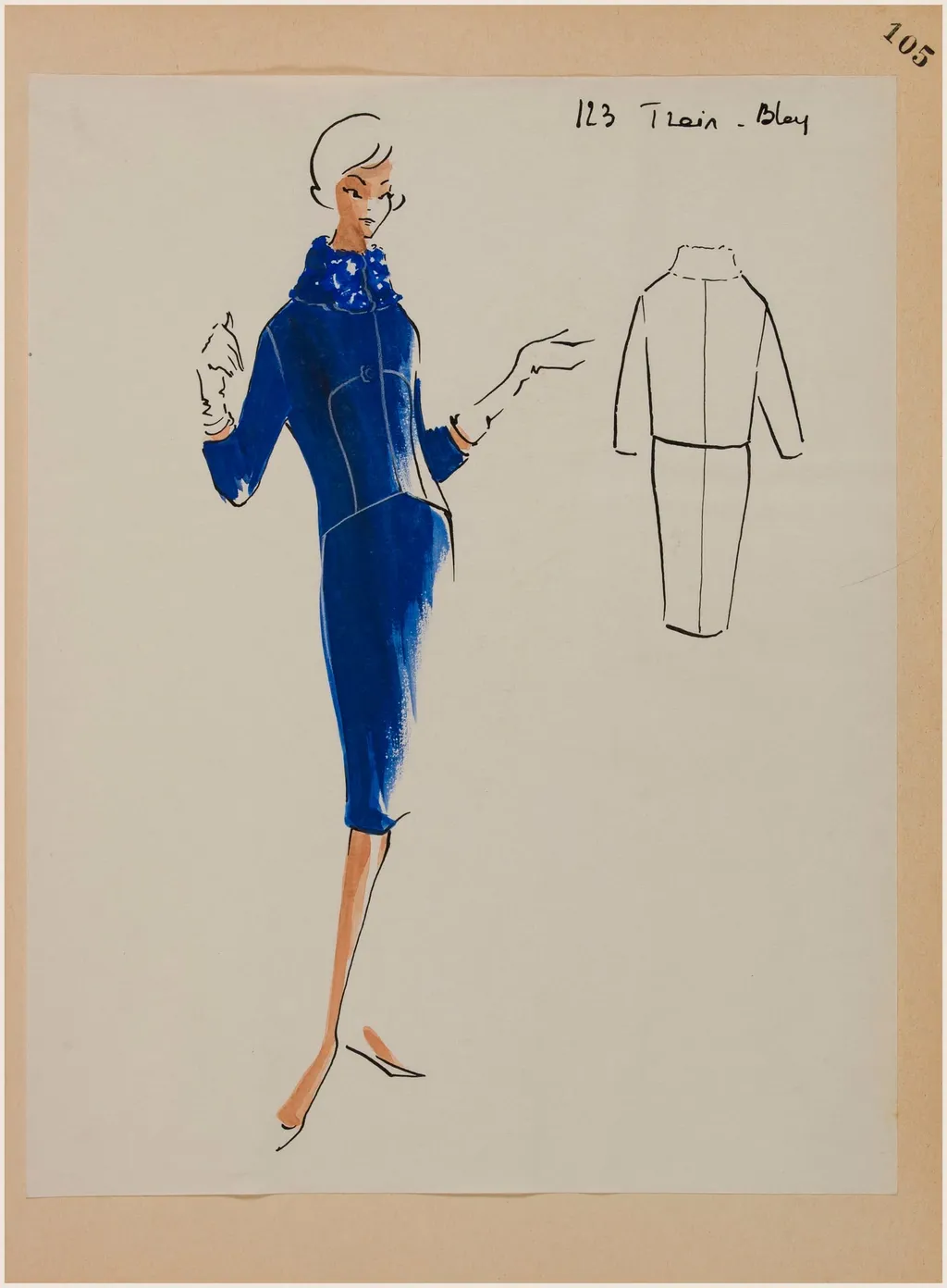 Train bleu, by Carven, 1958