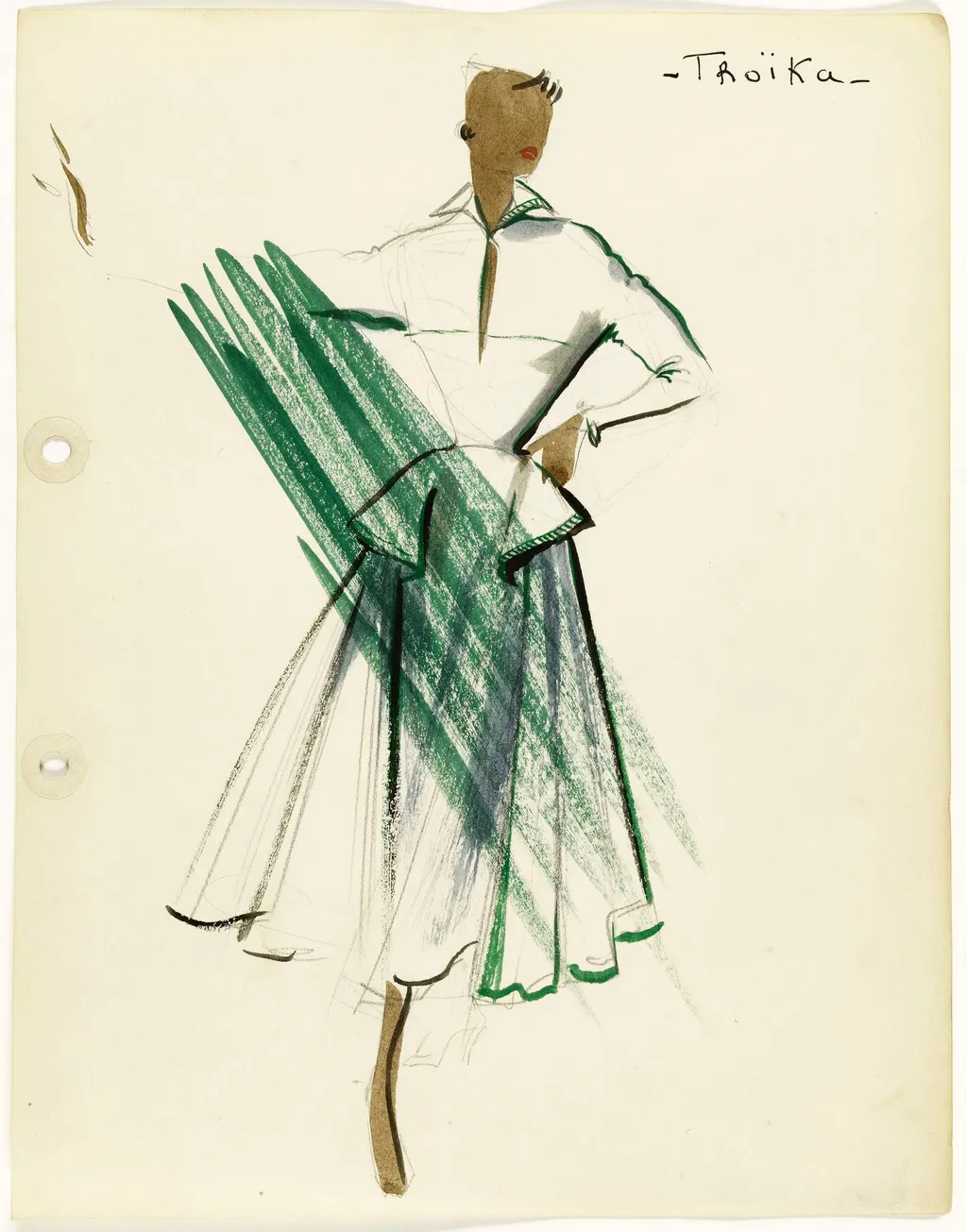 'Troïka', by Carven, 1951
