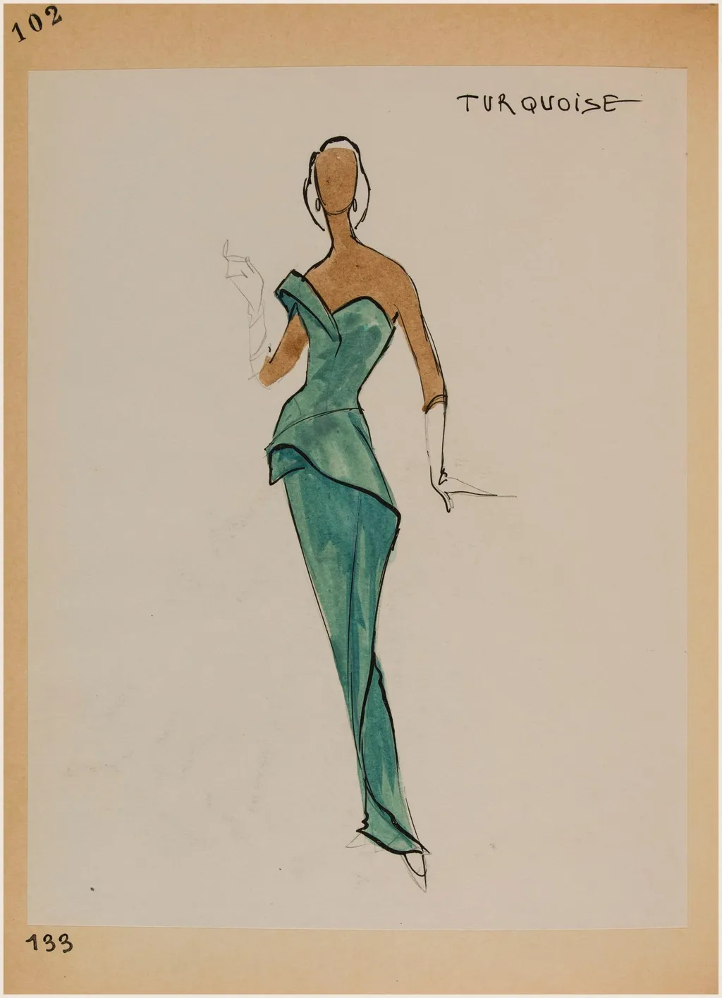 Turquoise, by Carven, 1956