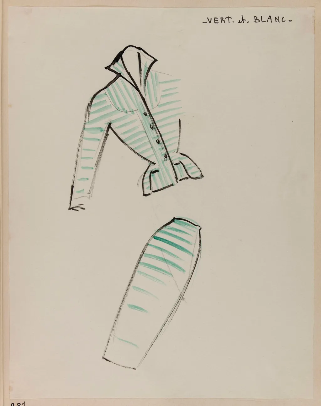 Vert et blanc, by Carven, 1952