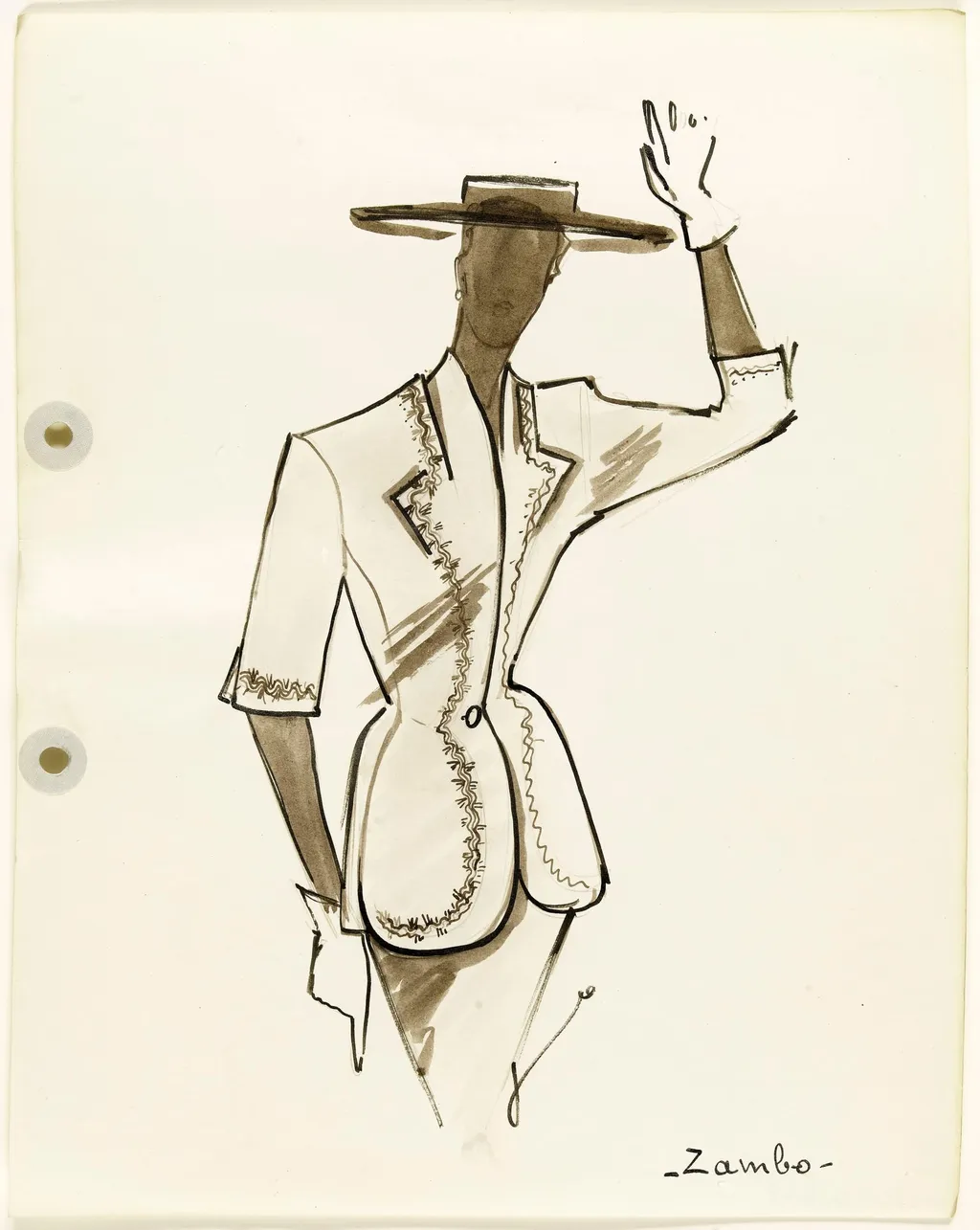 'Zambo', by Carven, 1951