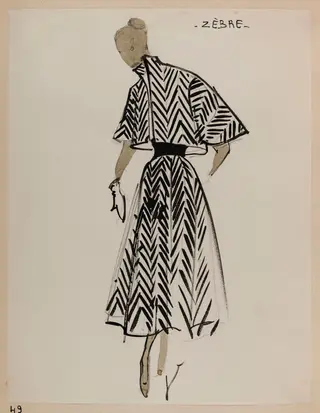 Zèbre, by Carven, 1952