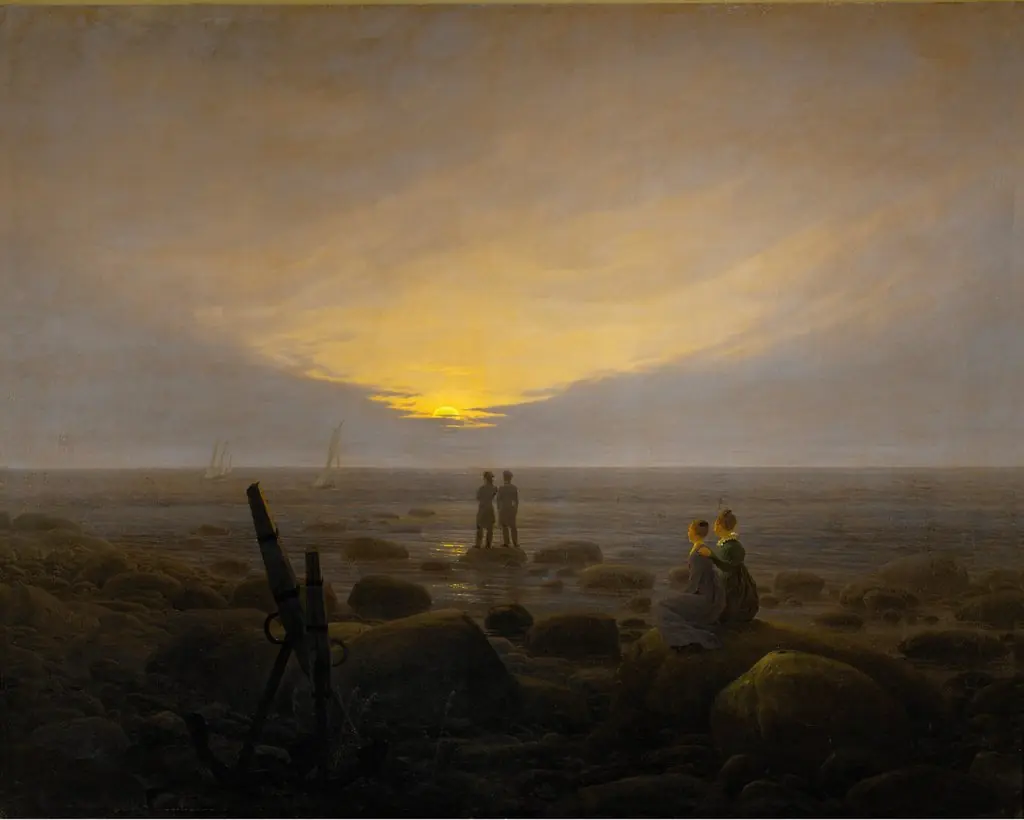 Moonrise over the Sea, by Caspar David Friedrich