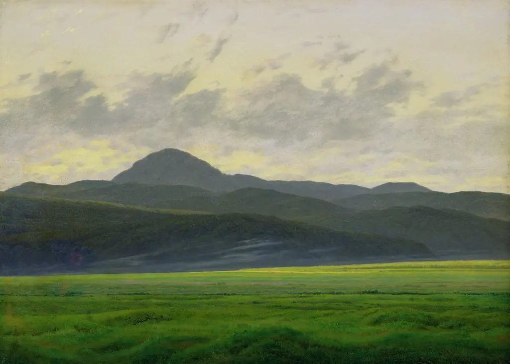 Mountain landscape in Bohemia, by Caspar David Friedrich