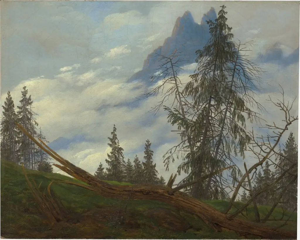 Mountain Peak with Drifting Clouds, by Caspar David Friedrich