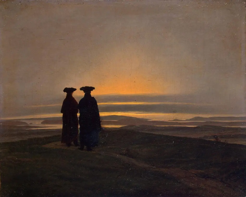 Sunset, by Caspar David Friedrich