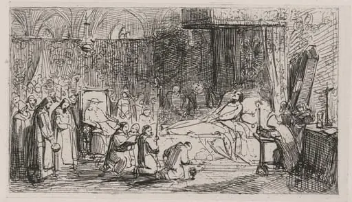 Death of Karl V in the Cloister of Saint Just, by Caspar Johann Nepomuk Scheuren