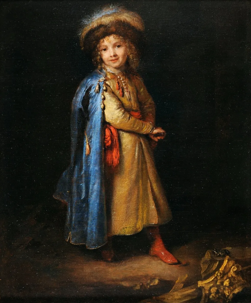 Boy in Polish costume, by Caspar Netscher, oil, 1670