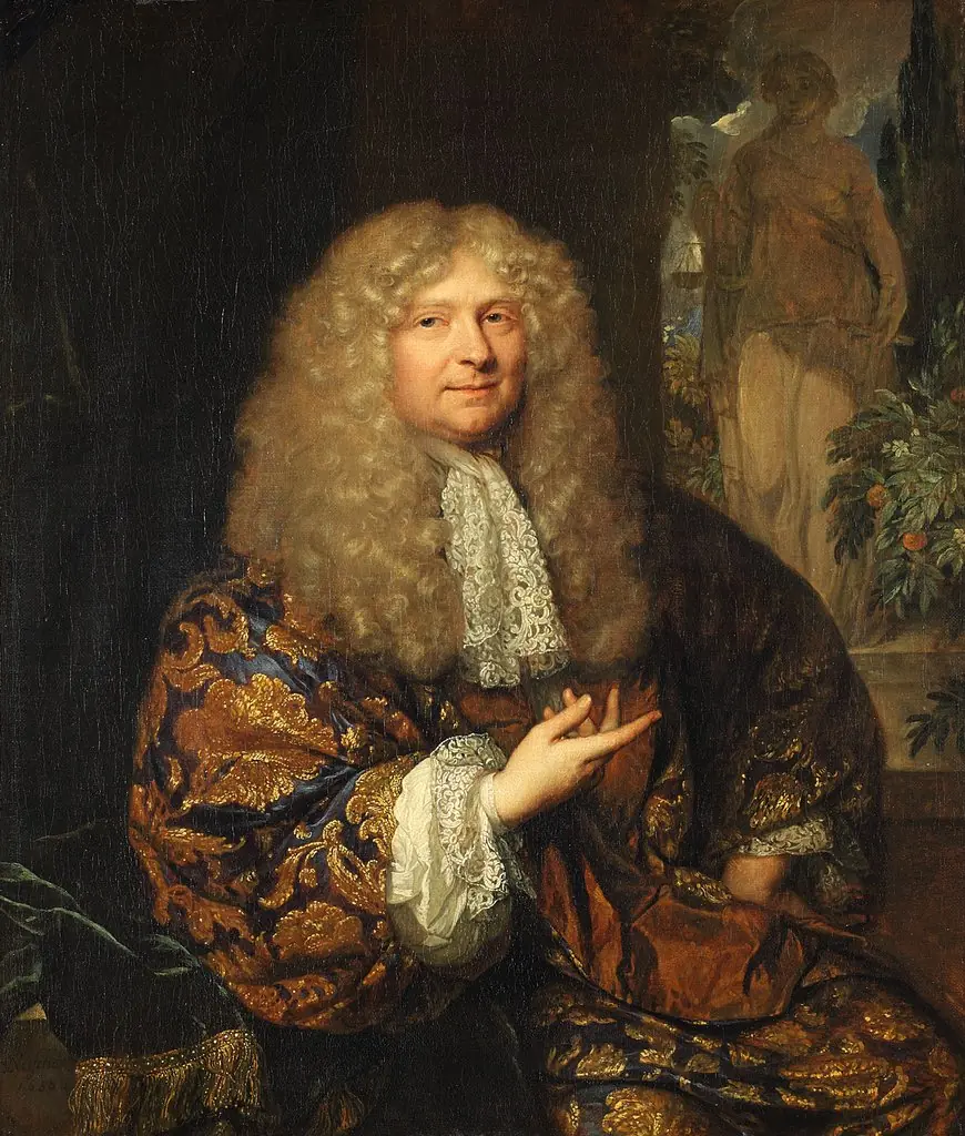 Portrait of a gentleman with an allonge wig, by Caspar Netscher