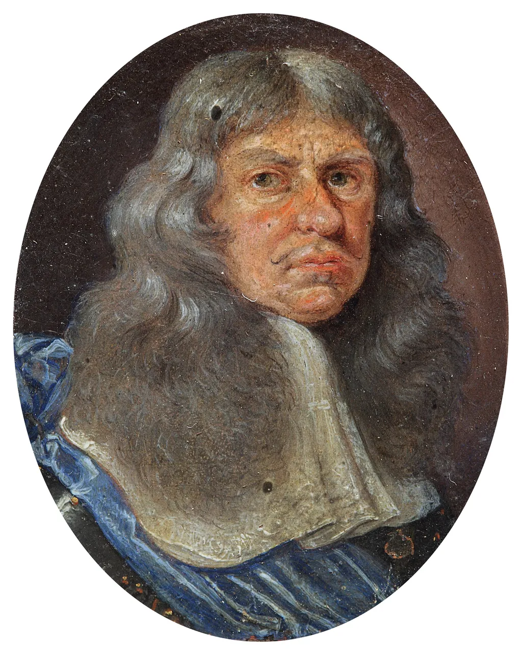 Portrait of a Man with Grey Hair, by Caspar Netscher, paint