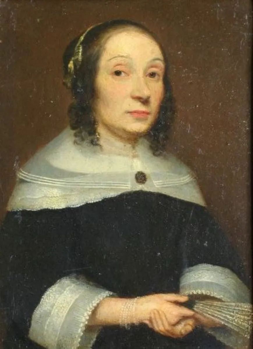 Portret de femeie, by Caspar Netscher, unspecified, 1676
