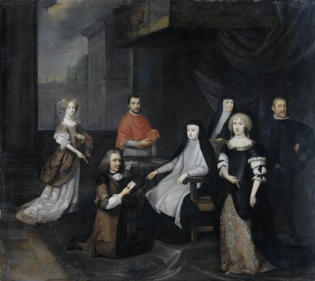 Reception of the Dutch ambassador Hieronymus van Beverningk by the Spanish queen-regent Maria-Anna of Austria, 2 March 1671, by Caspar Netscher