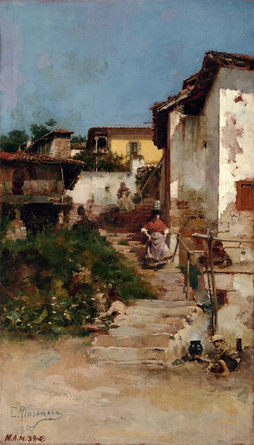 San Esteban de Pravia, by Casto Plasencia, oil