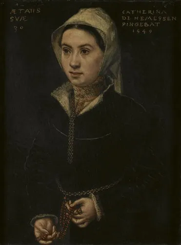 Portrait of a 30-year-old Woman, by Catarina van Hemessen, oil, 1549