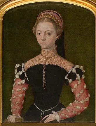 Portrait of a young woman, by Catarina van Hemessen, oil, 1550