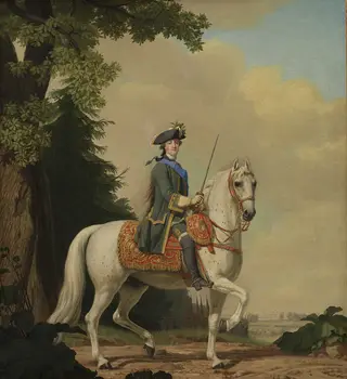 Catharina II of Russia and her stallion Brillante, by Vigilius Eriksen