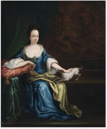 Mrs Samuel Lovell, by Catherine de Ryck, oil, 1698