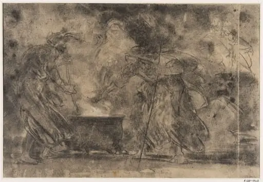 Macbeth and the three witches, by Cattermole