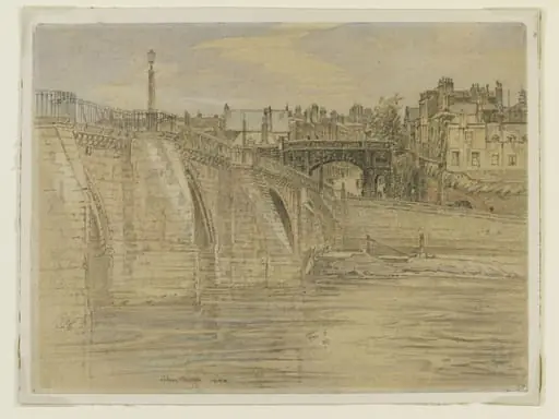 South Bridge Gate and Old Dee Bridge, Chester, by Causer