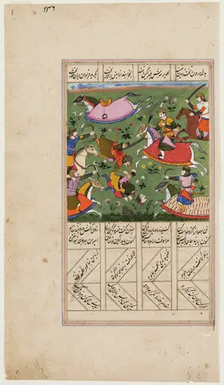 Cavalry Battle with Beheaded Warrior