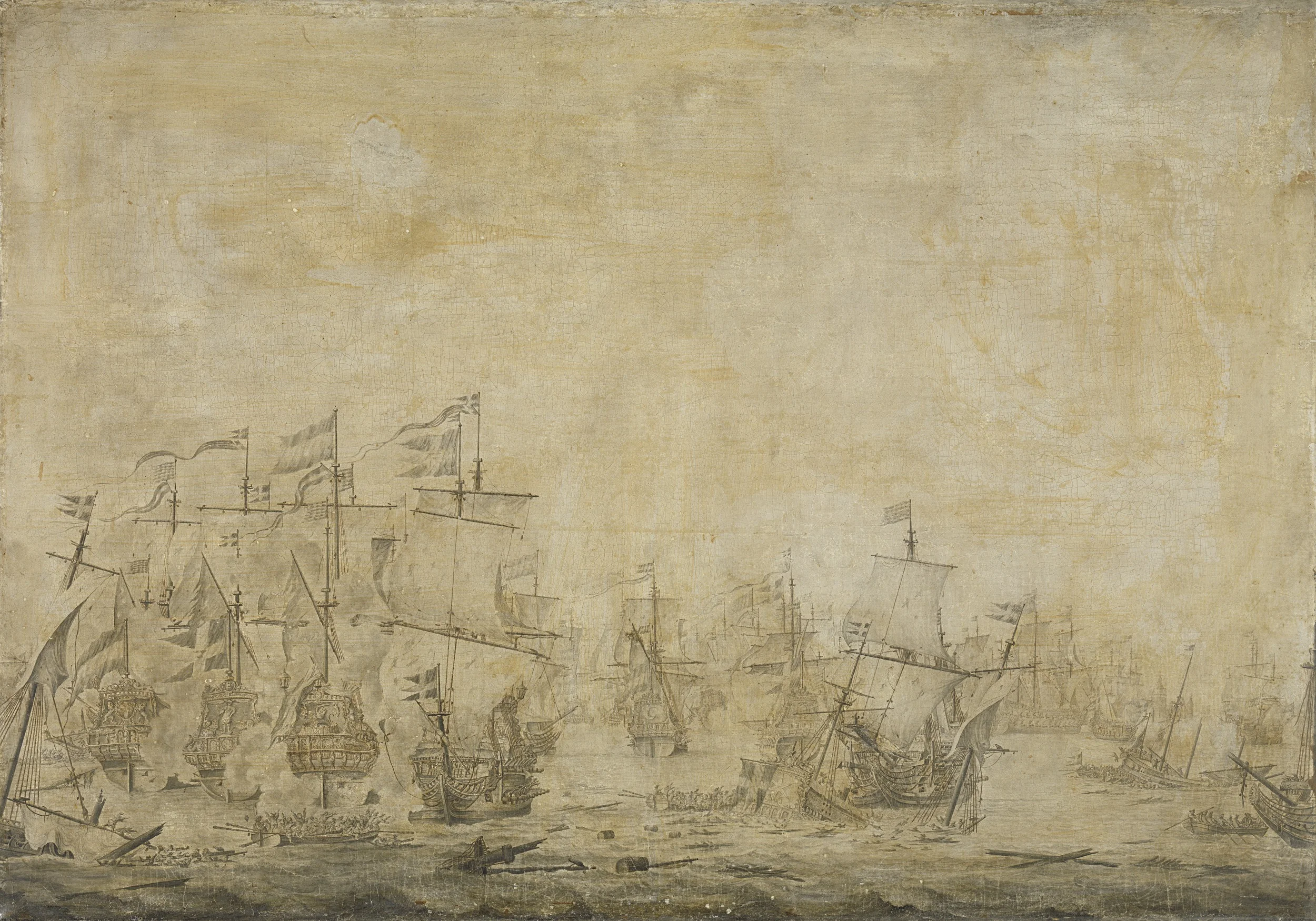 Episode from the Battle of the Sound between the Dutch and Swedish fleets, 8 November 1658, detail