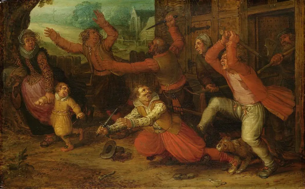 The peasant's pleasure, by David Vinckboons, oil, 1619