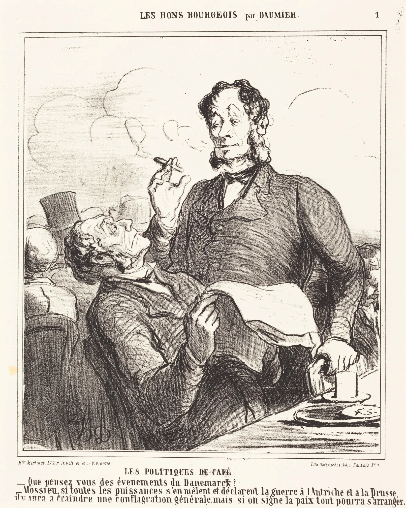 Les Politiques de café, detail