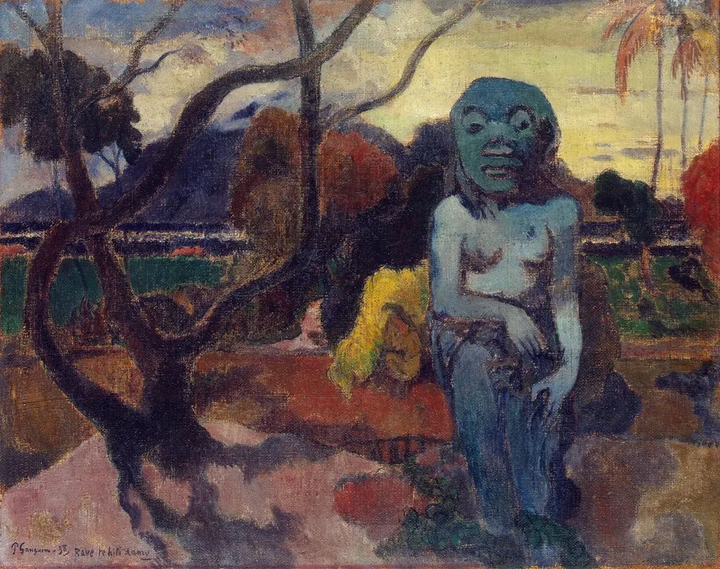 Rave te hiti aamu (The Idol), by Paul Gauguin, oil, 1900