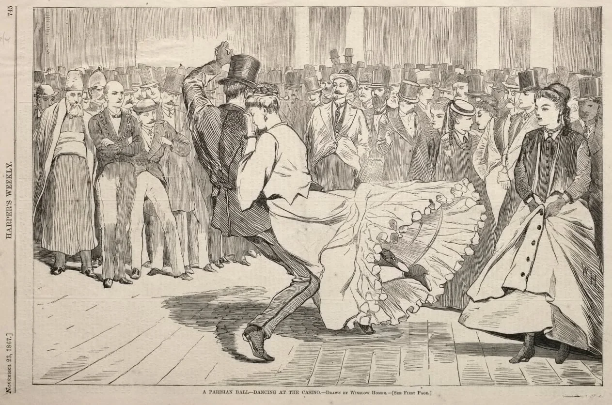 A Parisian Ball - Dancing at the Casino, detail