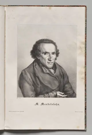 Germany's Famous Authors:  Portrait of Moses Mendelssohn, by Gustav Karl Friedrich Lüderitz, 1824