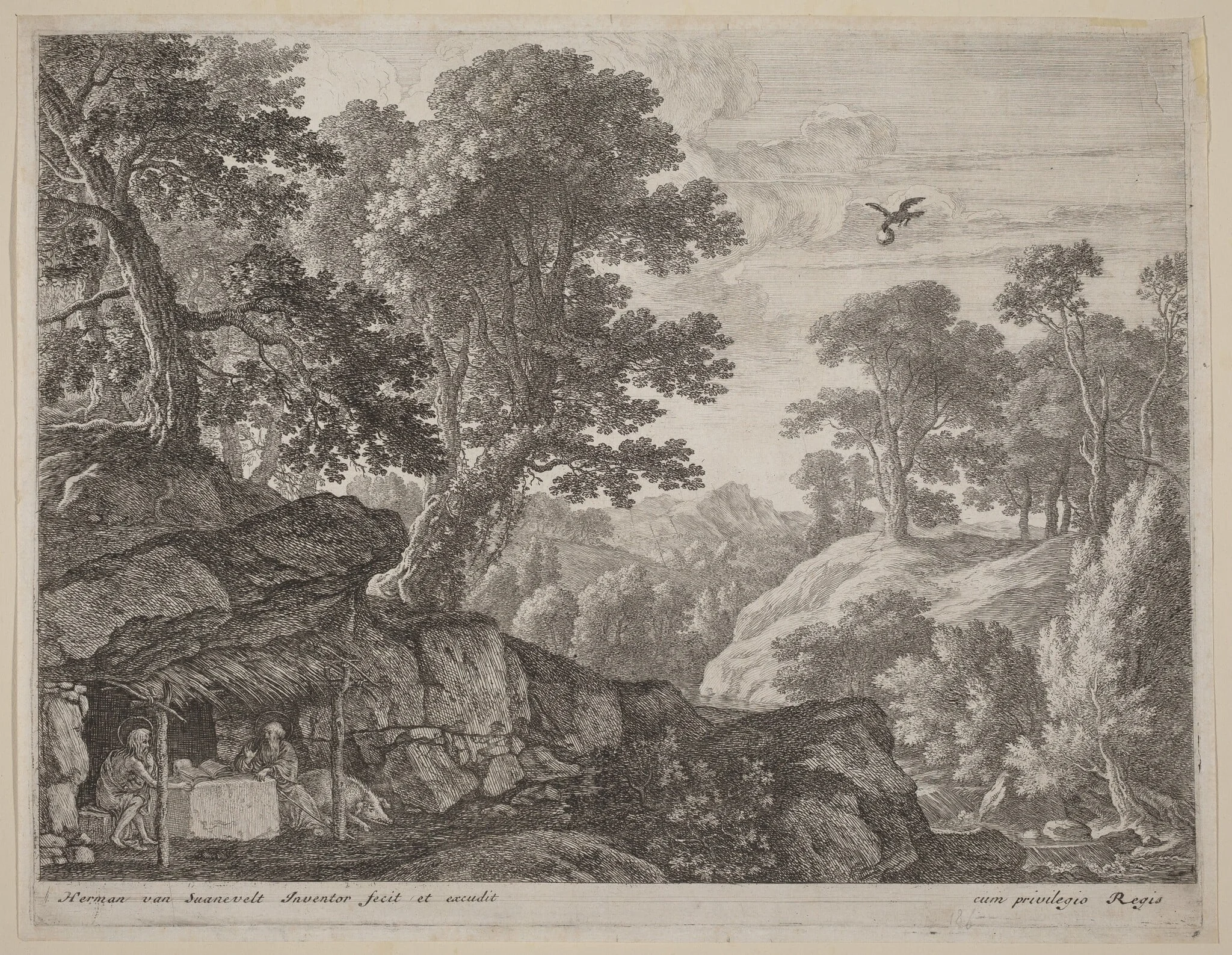 Saint Paul and Saint Anthony by the Entrance to the Cave, detail