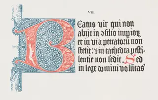 Art of the Lithograph: Psalter- Initial B, Plate VIII, by Alois Senefelder, 1818