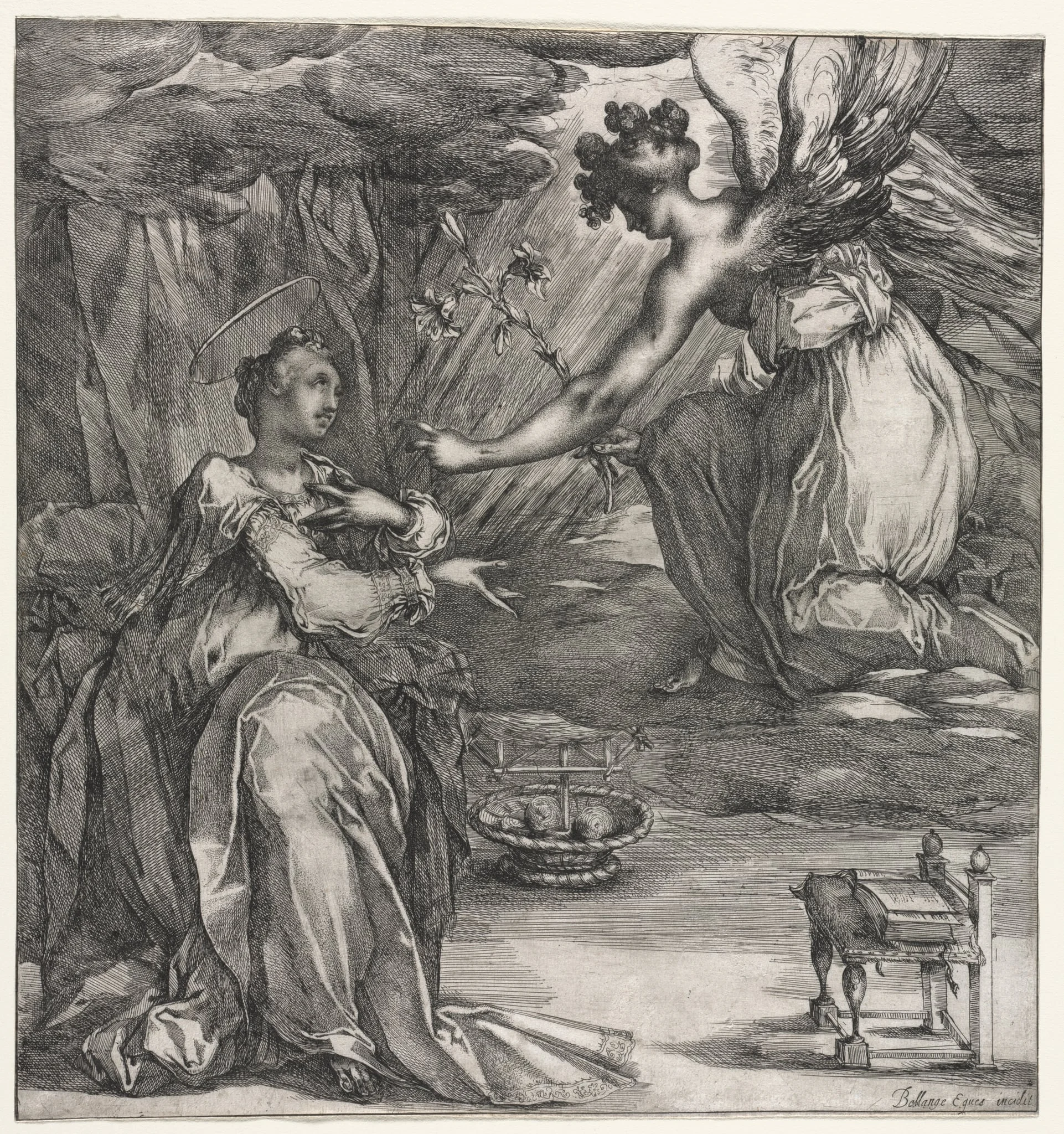 The Annunciation, detail