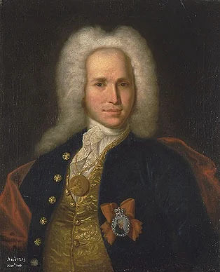 Portrait of A.K. Nartov, detail