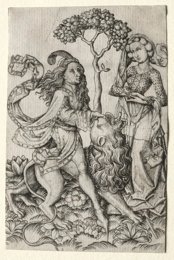 Samson Rending the Lion, detail