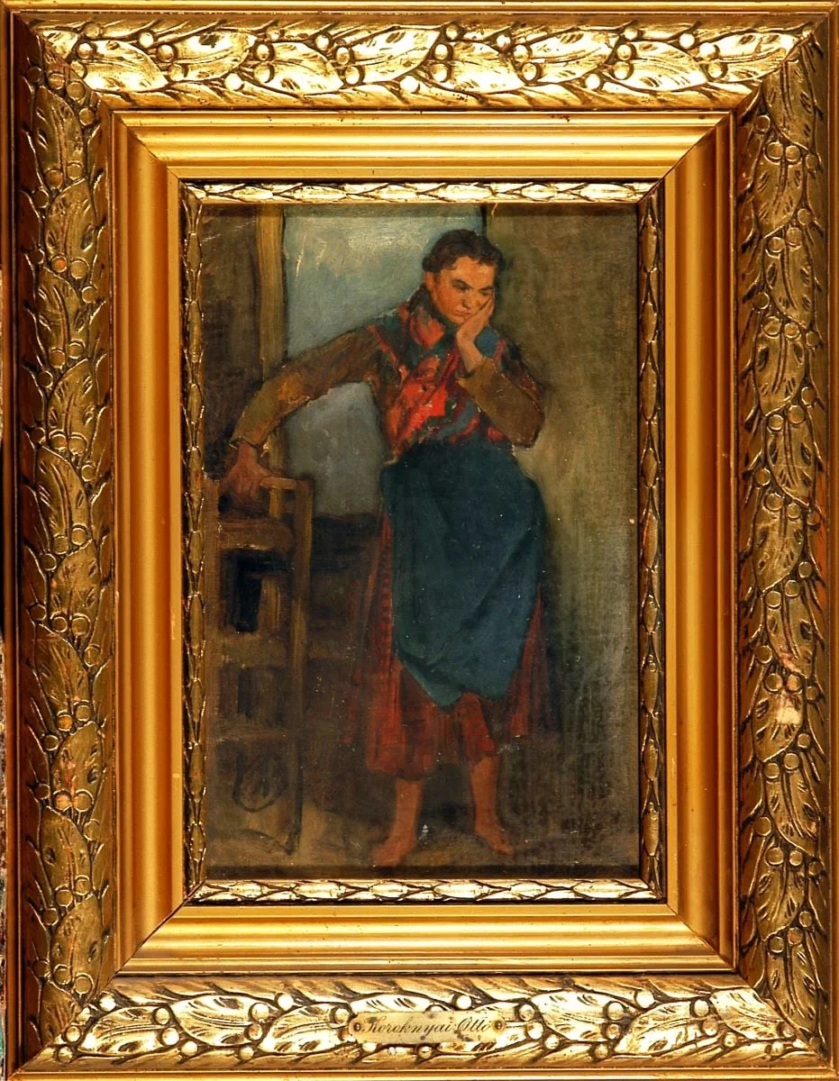 Fată tristă, detail