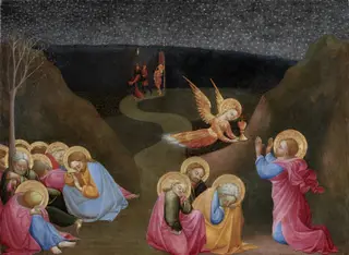The Agony in the Garden, by Sassetta, unspecified, 1437