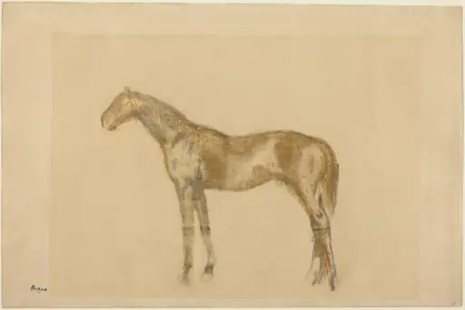 Horse, by Edgar Degas, pastel, 1890
