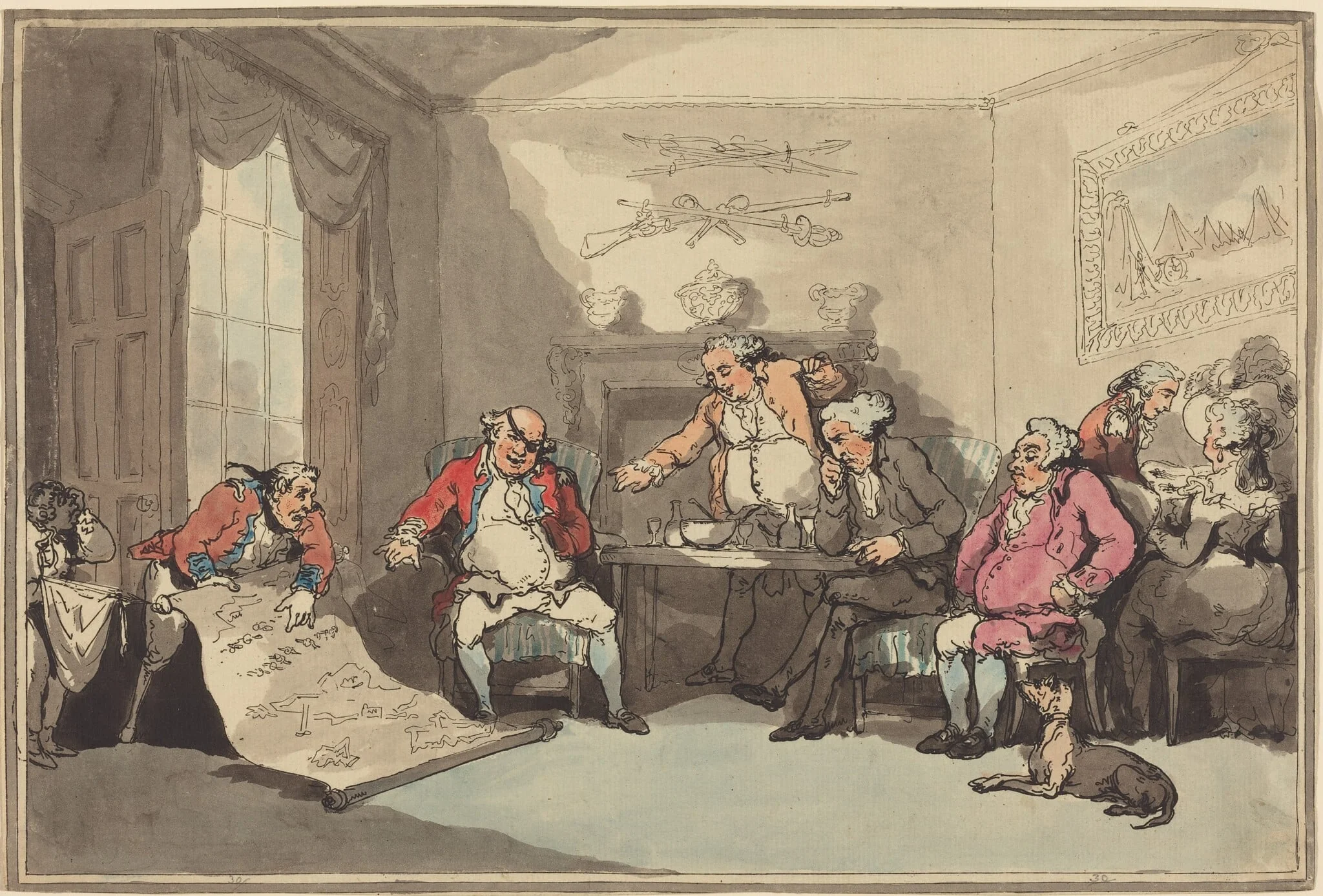 A Militia Meeting, detail