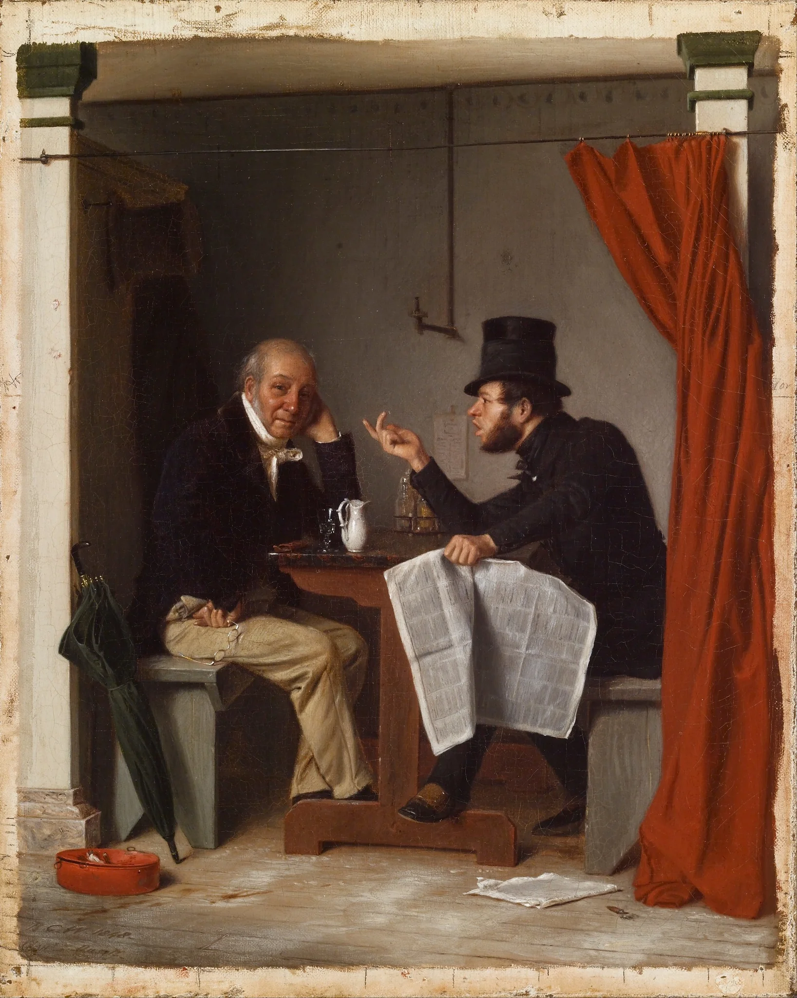 Politics in an Oyster House, detail