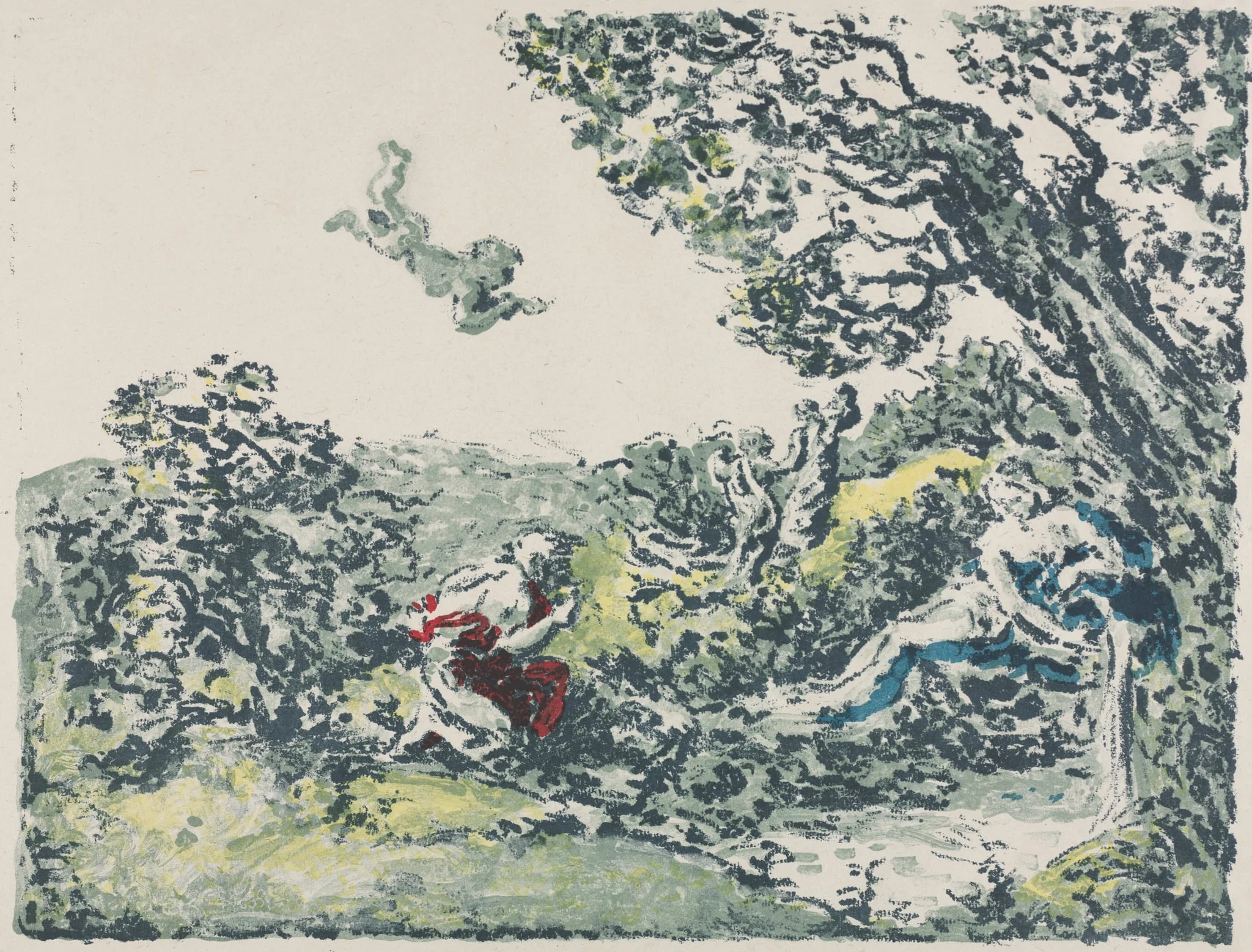 Satyr and Flying Cupid, detail