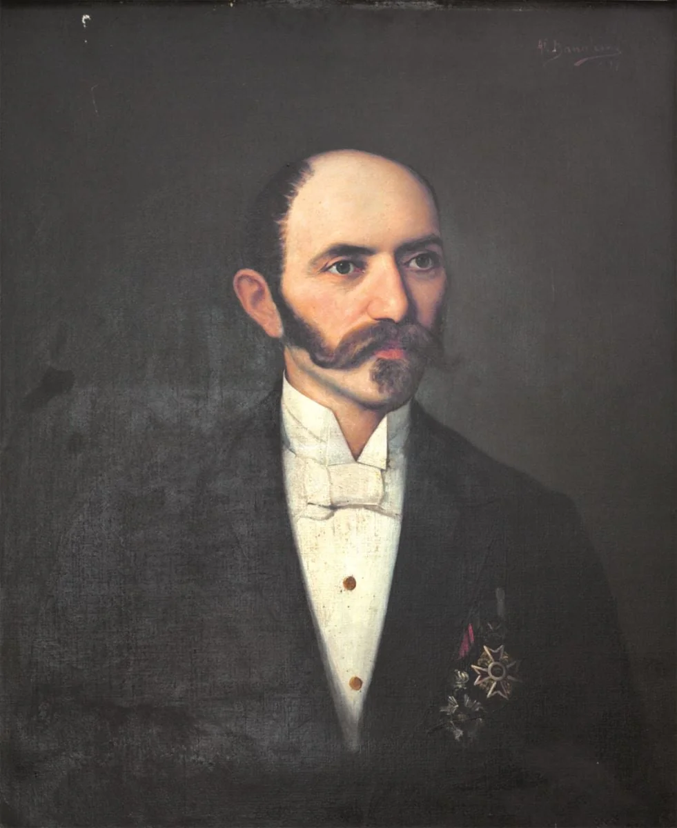 Portretul lui Gheorghe Orăscu, detail