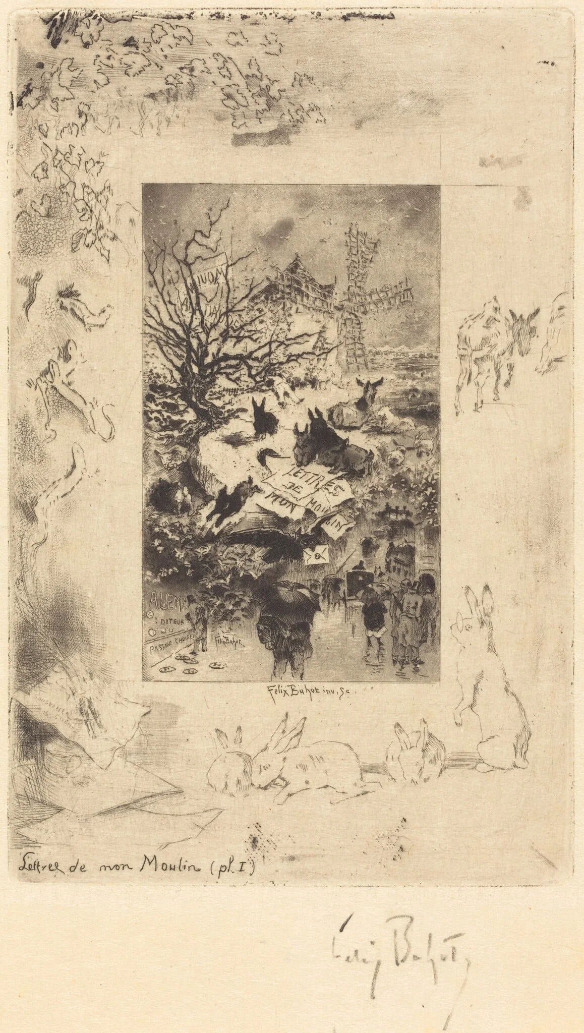 Title Page for "Lettres de Mon Moulin", detail