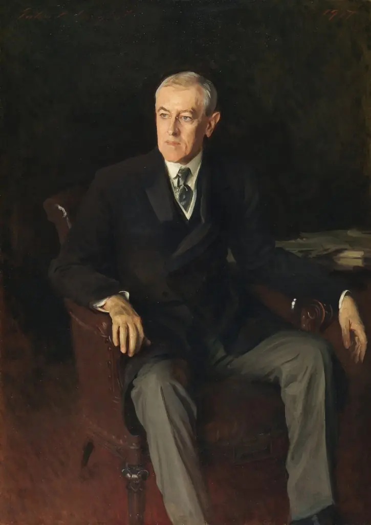 Portrait of Woodrow Wilson (1856-1924), American President, by John Singer Sargent, oil, 1917