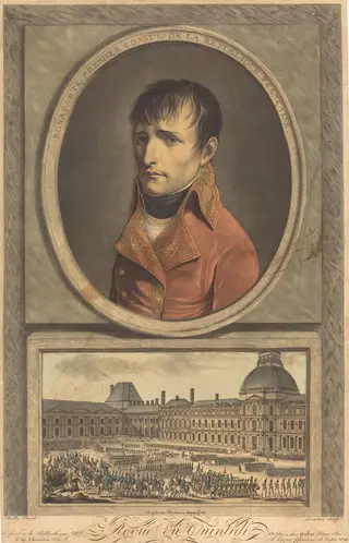 Bonaparte Premier Consul de la Republique Française, by Charles Francois Gabriel Levachez, ink, 1802