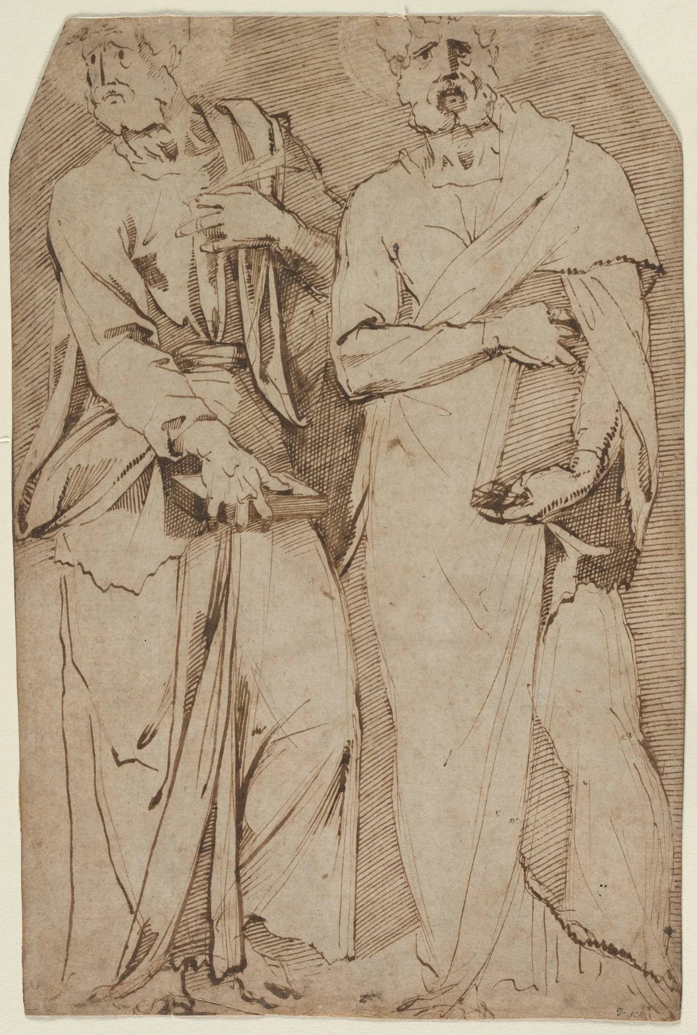 Two Standing Saints, detail
