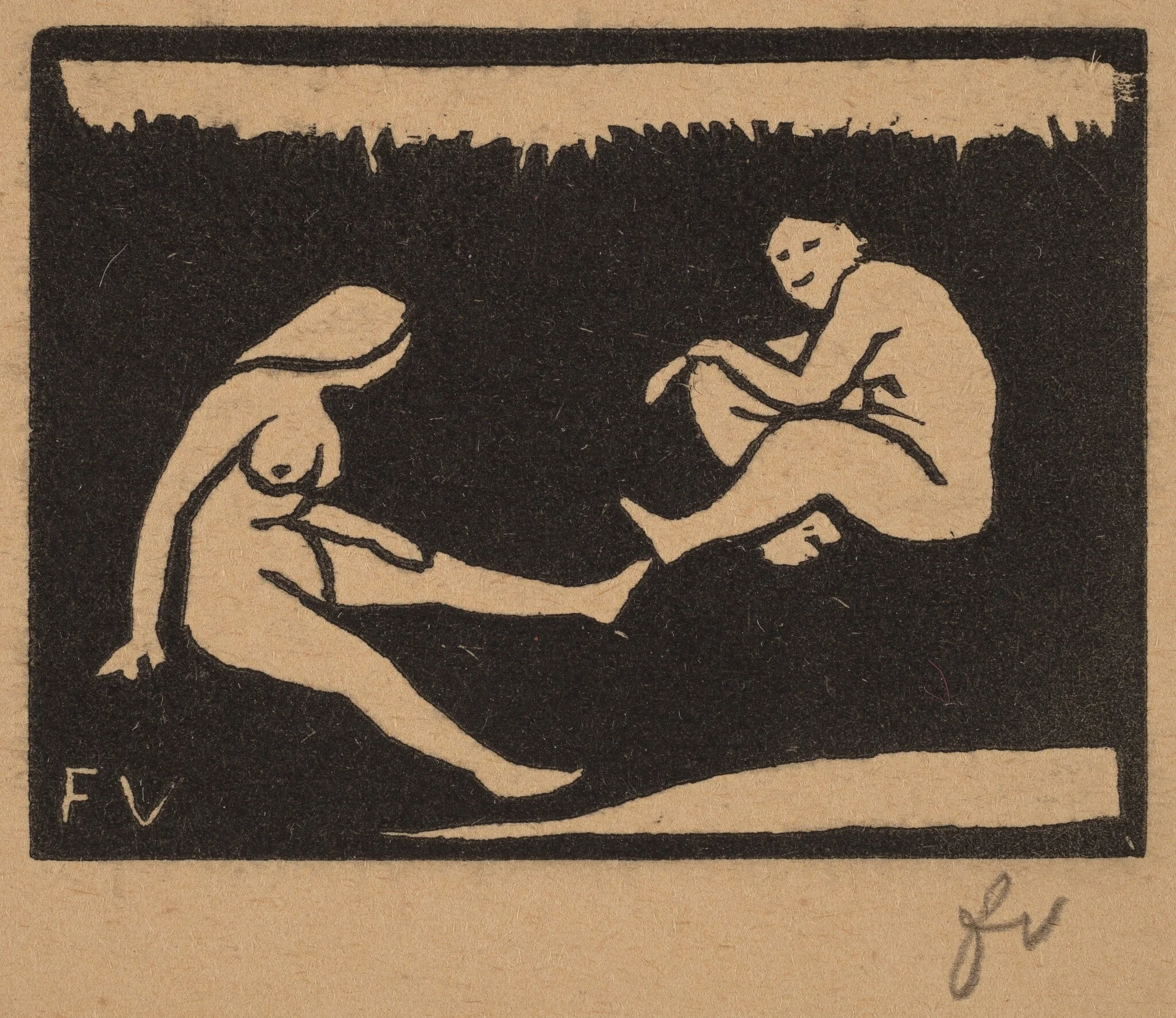 Two Seated Bathers (Deux baigneuses assises), detail